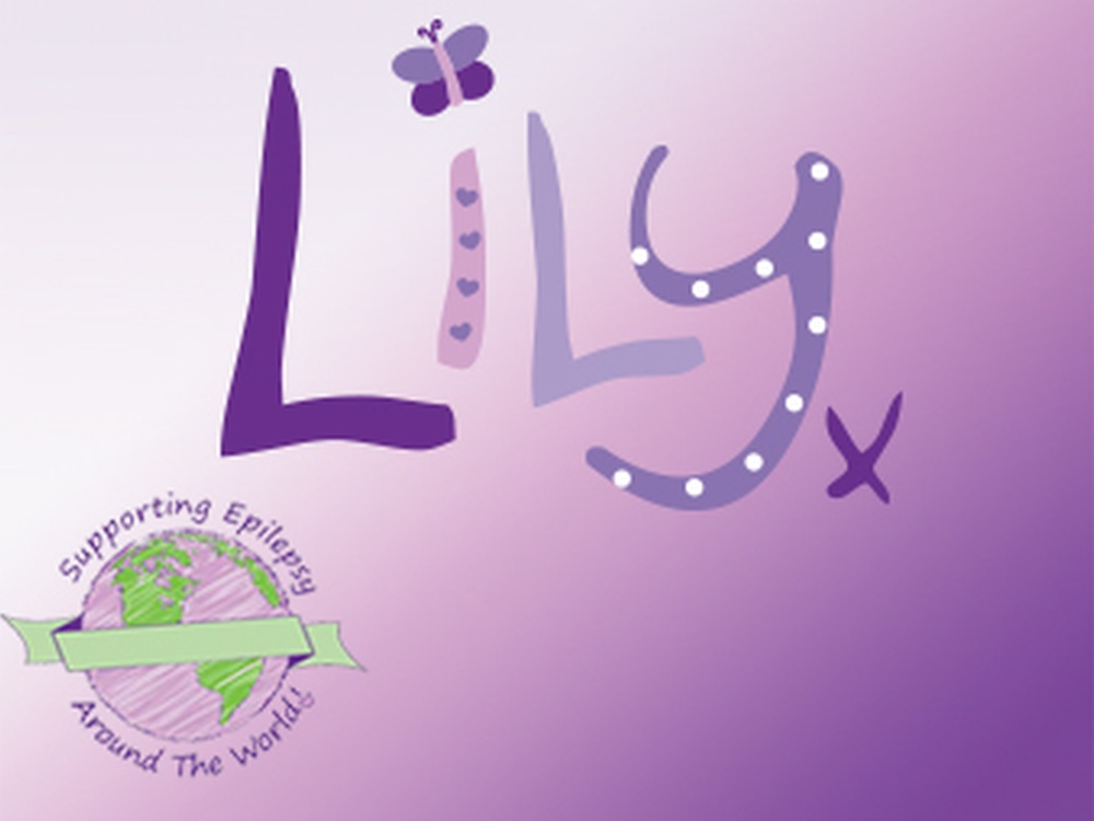 A lily foundation Logo but in shade of purple with a the owrds supporting epilepsy around the world below