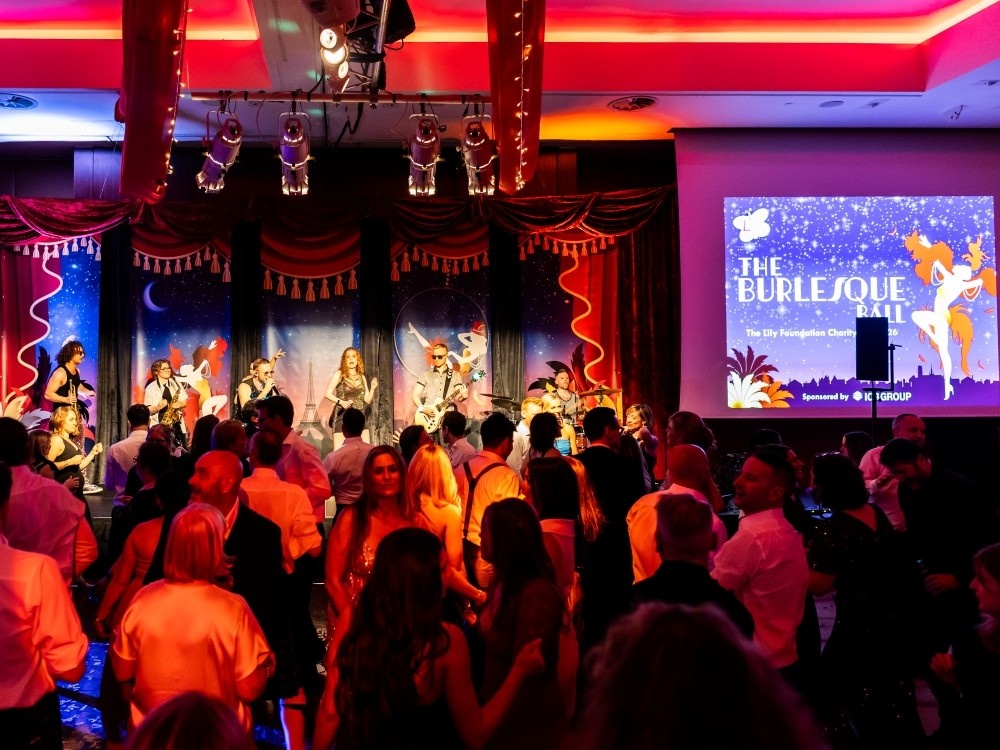 The band Fully Funktional on stage at The Lily Foundation ball