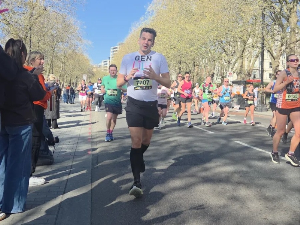 The Lily Foundation's chairman, Ben, running London Landmarks