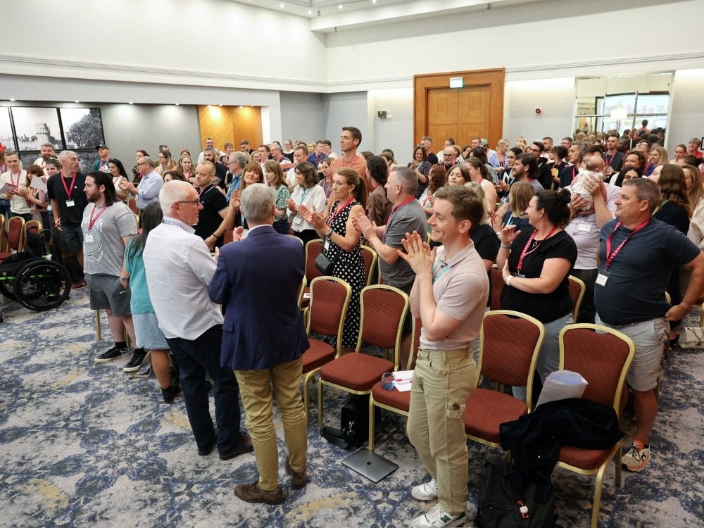 Families and medical professionals at the welcome talk for the Lily Foundation support weekend