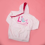 Adult White Hoodie with Colour Logo