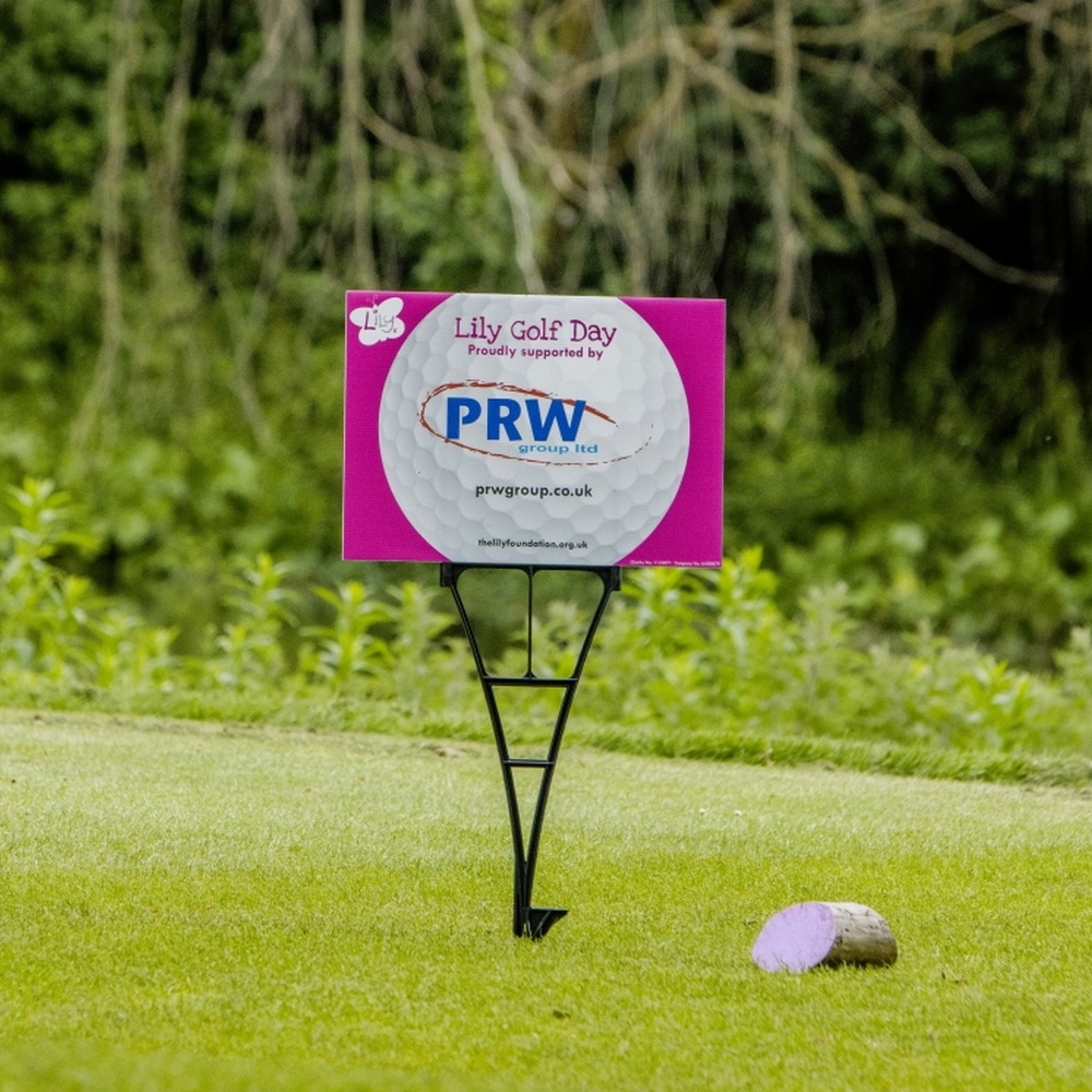 A sponsored hole at a previous Lily Foundation golf day