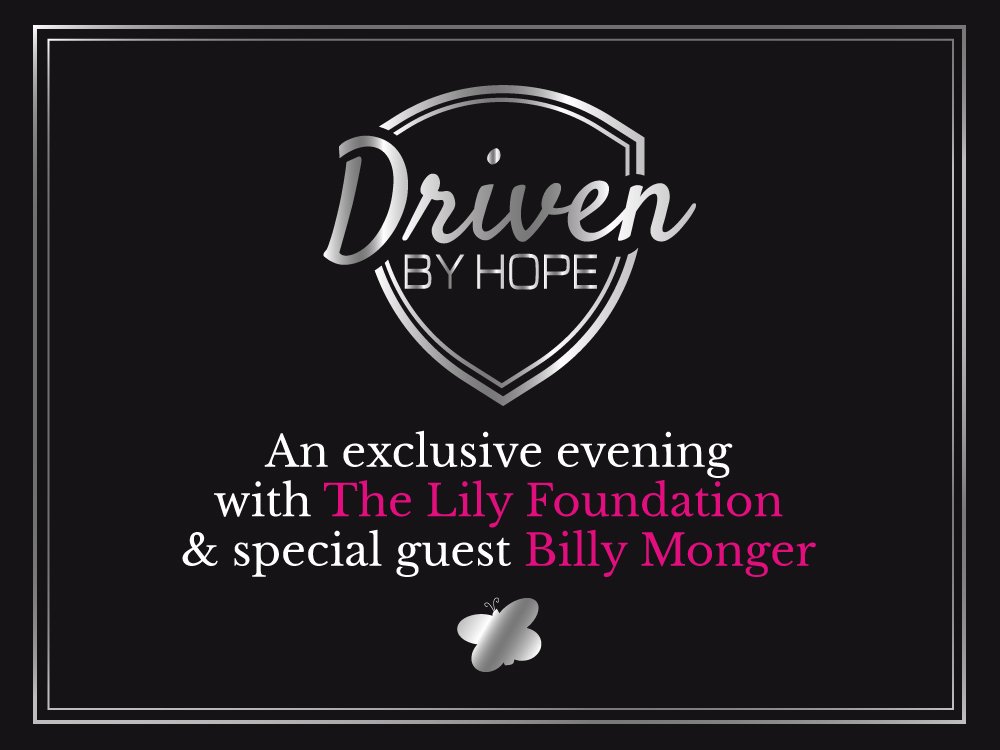 Shield logo for Driven by Hope, an exclusive event from The Lily Foundation