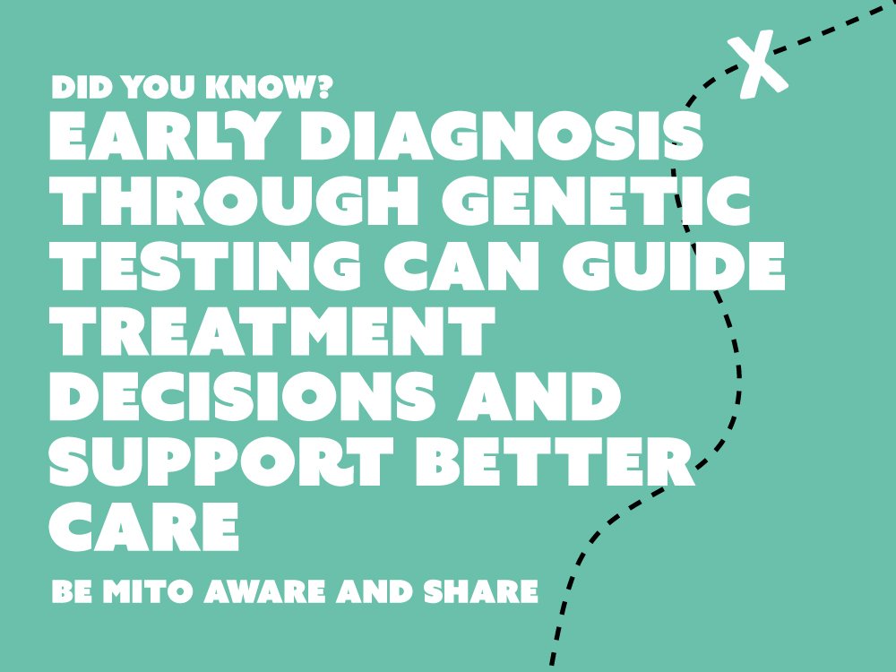 An illustrated graphic with an interesting fact about mitochondrial disease