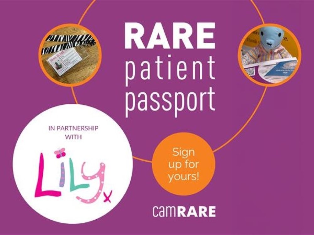 Illustration of a rare patient passport with the Lily Foundation logo