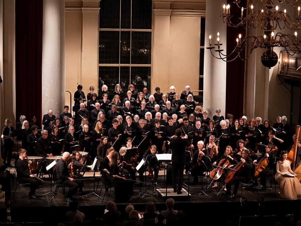 The choir of Goldsmiths Choral Union performing their annual Christmas carol concert