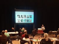 Katie presenting at Oxford's Patient Information Evening