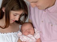 Sophie Carr with her baby daughter Freya Rose