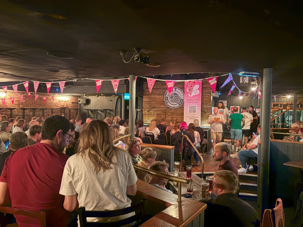 The crowd waiting for the action to start at the Lily northern Comedy Night in Manchester