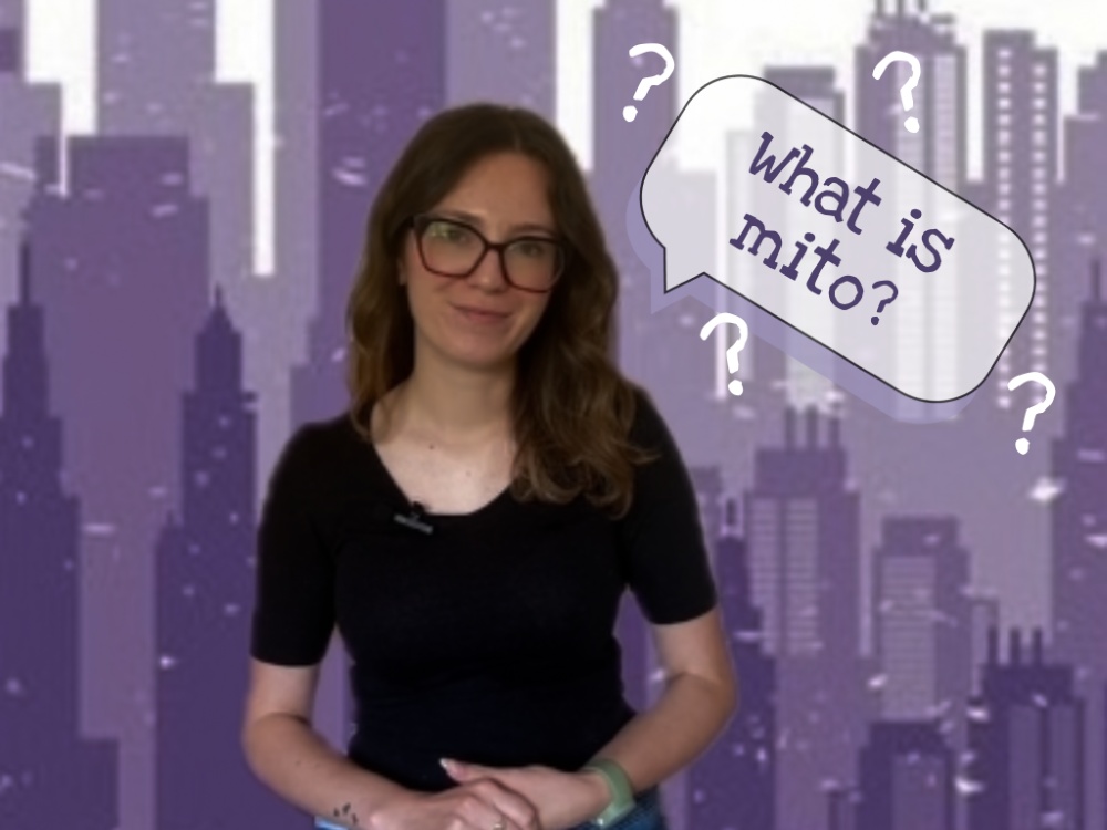 Screen grab of The Lily Foundation's Research Manager Maria presenting a video about mitochondrial disease